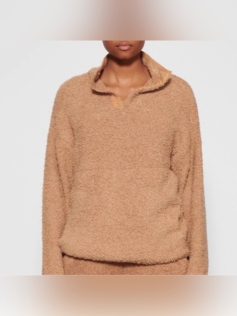 Skims Cozy Knit Pullover. Camel Color. S/M. Like New.
